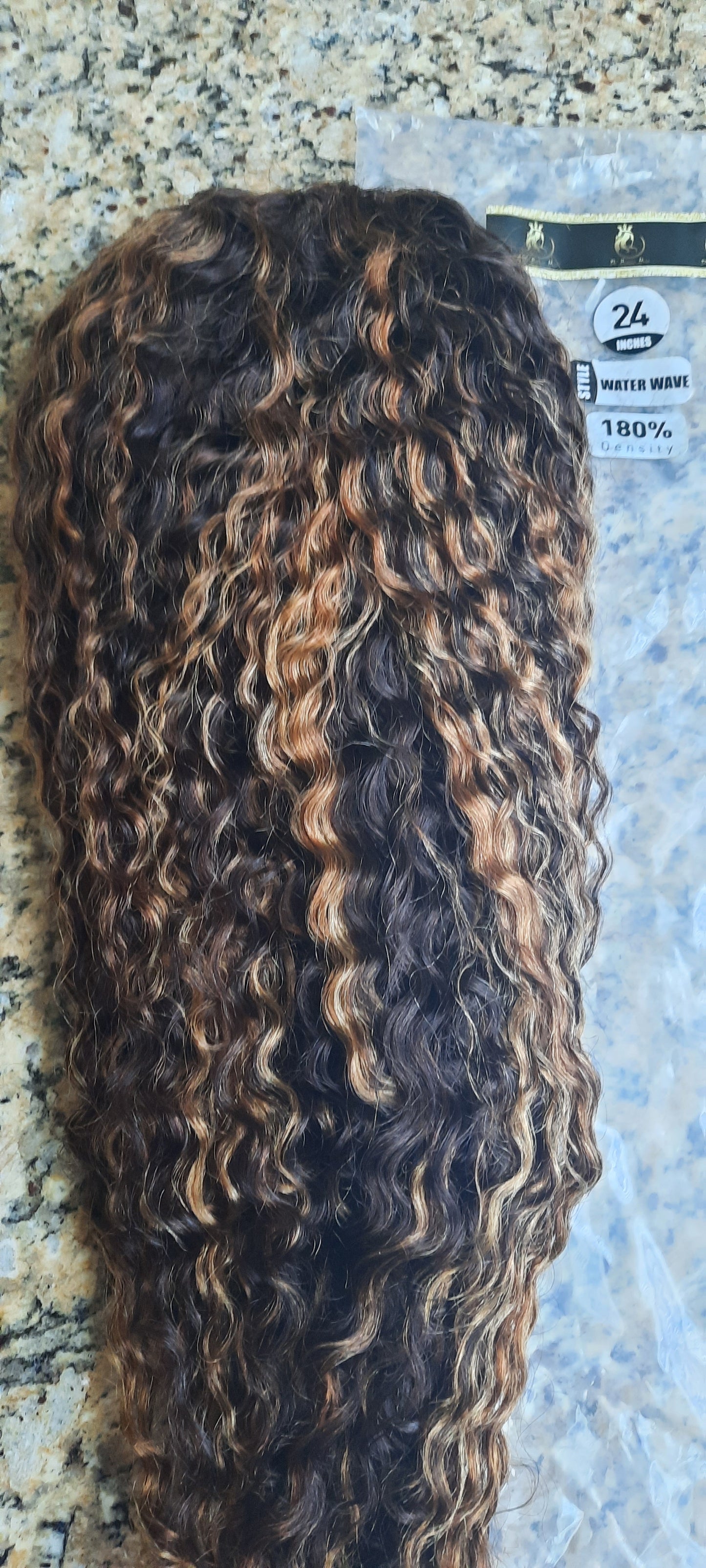 Waterwave wigs 100% human hair